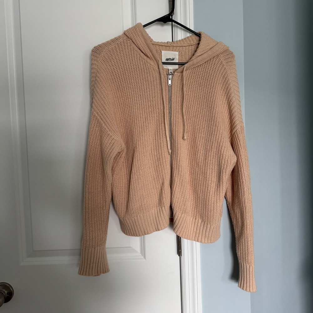 Aerie knit zip up sweatshirt